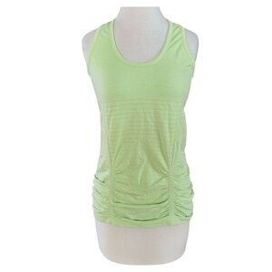 ATHLETA Women’s Neon Green Sleeveless Athletic Shirt Sz Scoop Neck
